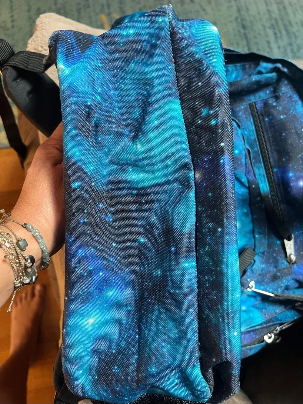 Jansport Vintage Big Student Blue Galaxy Print Backpack